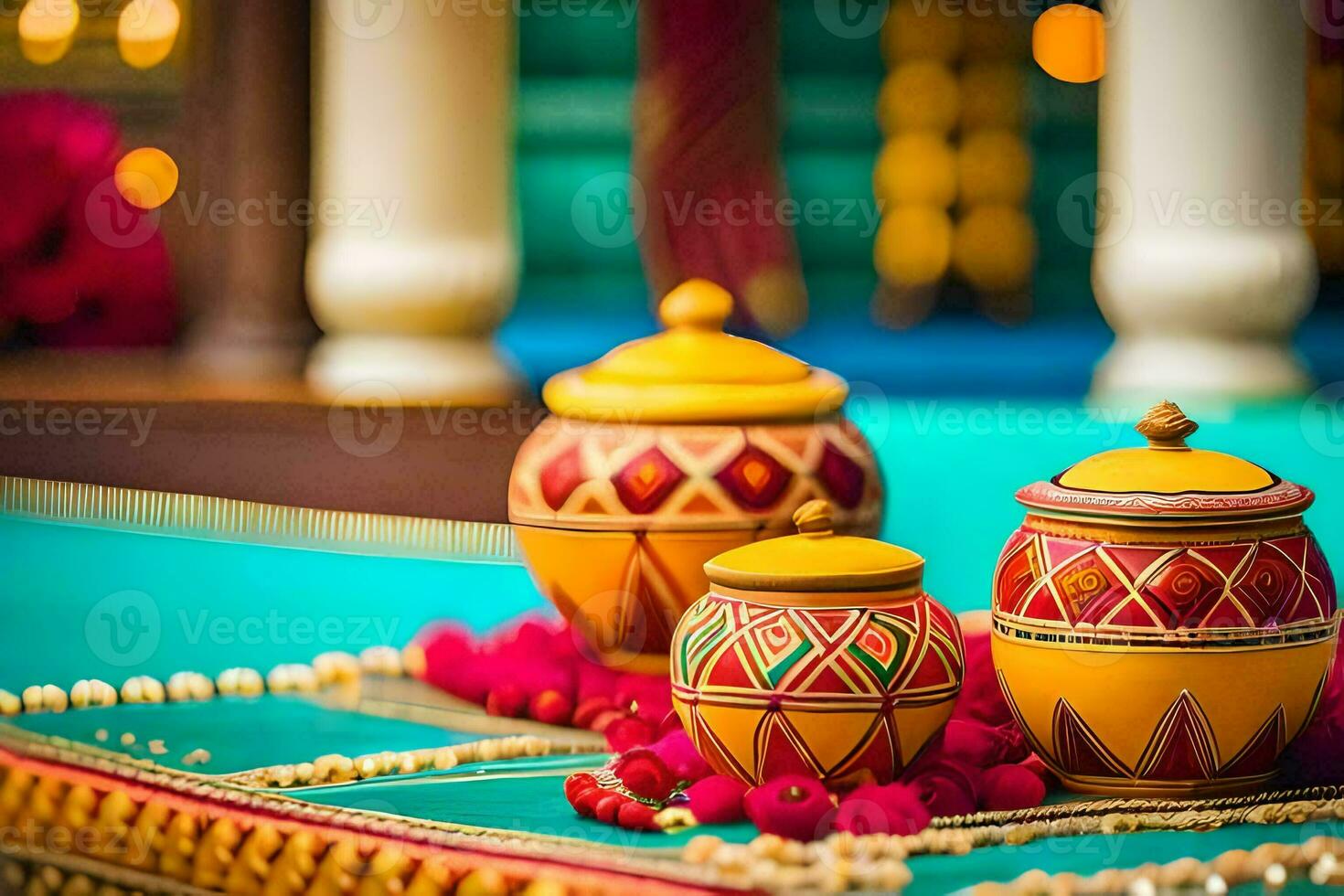 Indien mariage décor idées. généré par ai photo