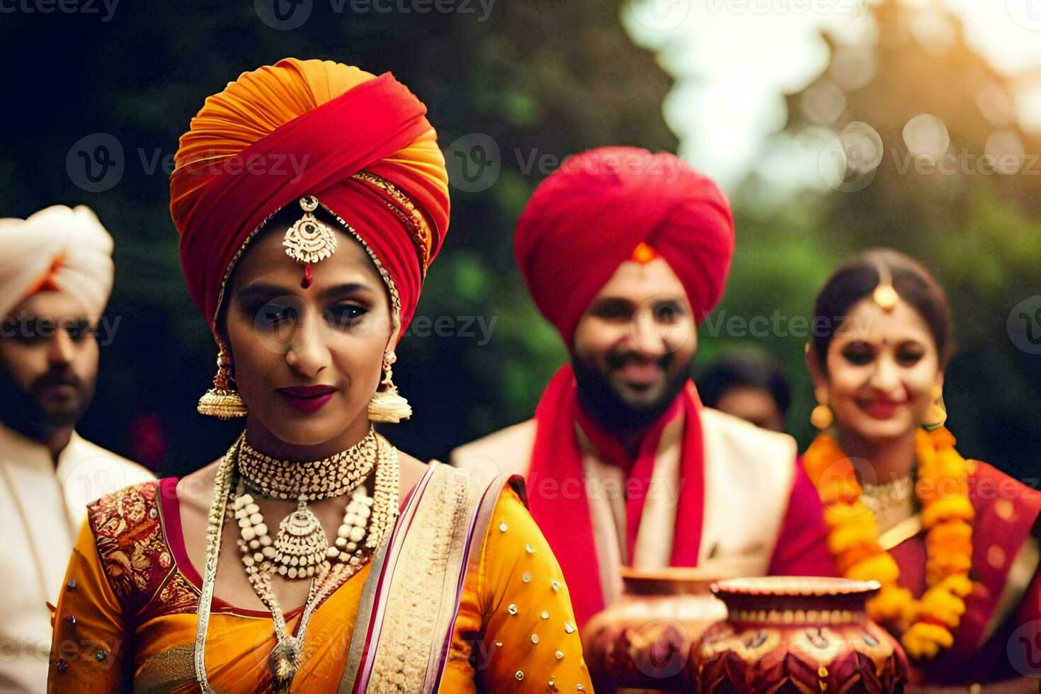 Indien mariage dans Delhi. généré par ai photo