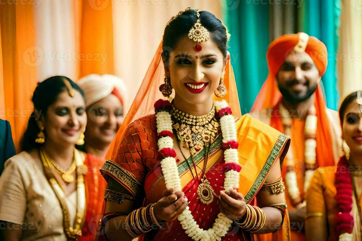 Indien mariage dans Londres. généré par ai photo