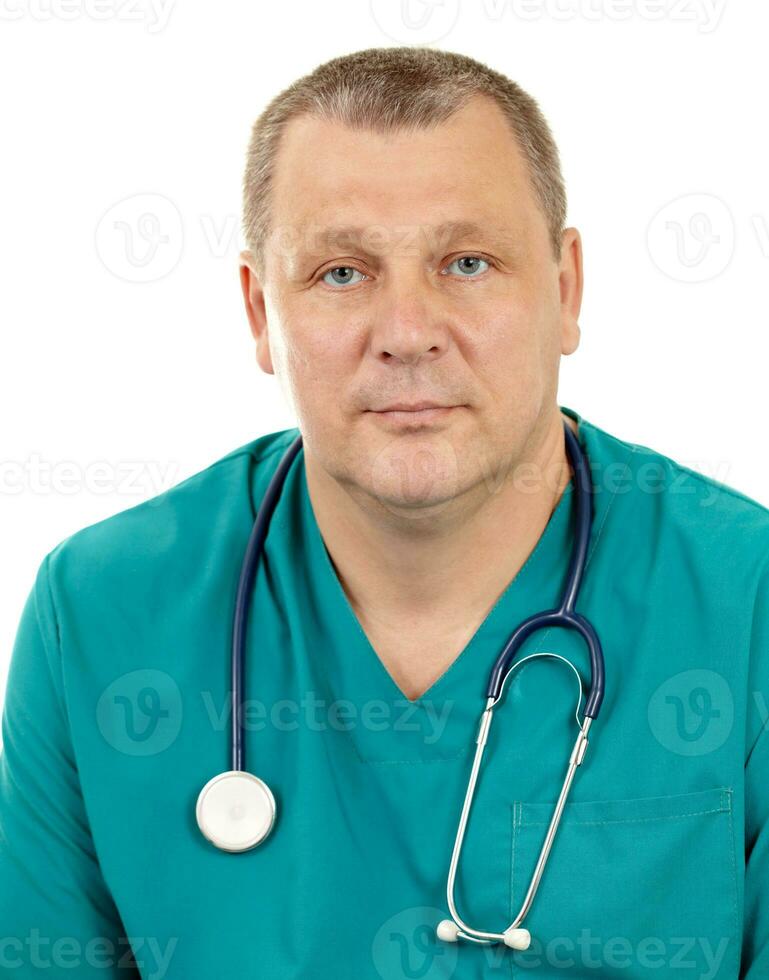 médecin avec stéthoscope. photo