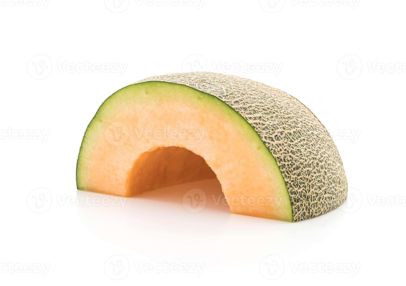 Melon cantaloup sur fond blanc photo