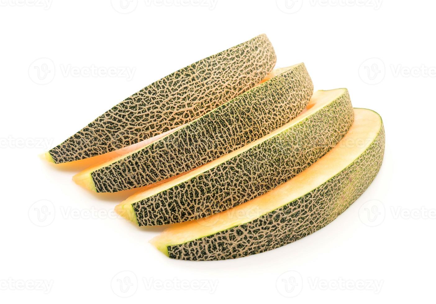 Melon cantaloup sur fond blanc photo