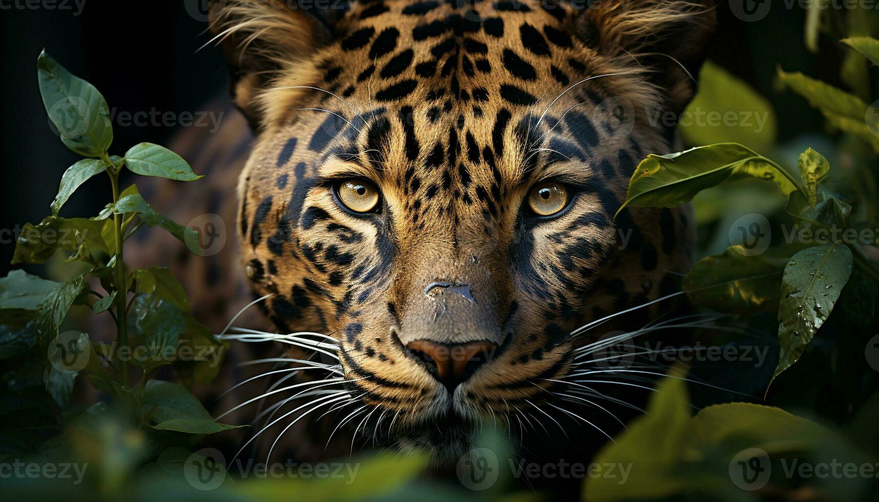 majestueux Bengale tigre, chat sauvage, en regardant, rayé, repéré, grand, dangereux généré par ai photo