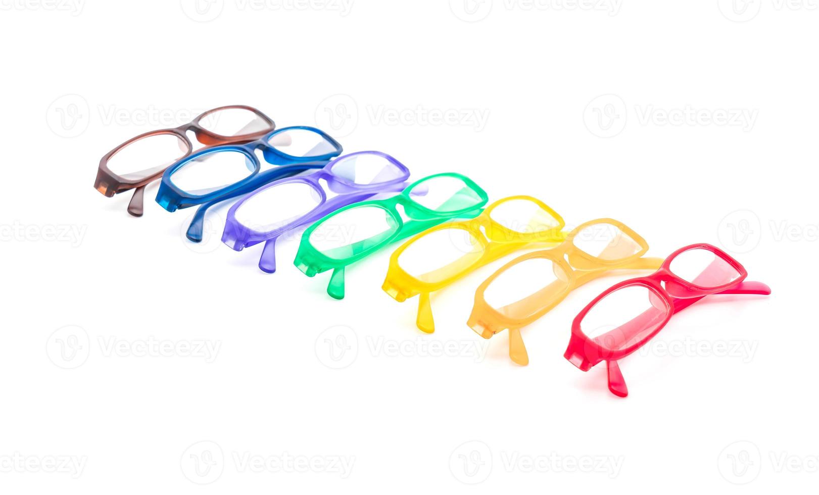 lunettes, lunettes ou lunettes sur fond blanc photo