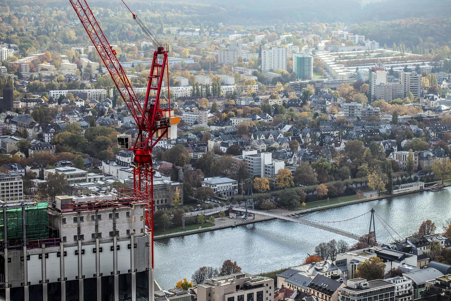 Bâtiments généraux de paysage urbain européen en allemagne francfort photo