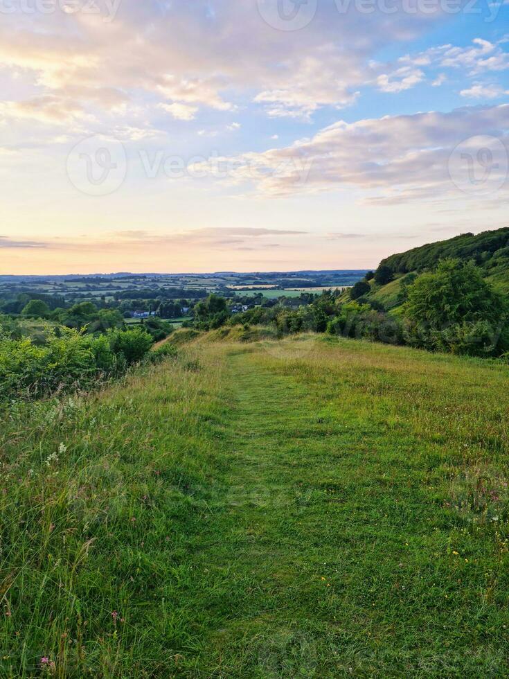 magnifique faible angle vue de Britanique paysage et campagne photo