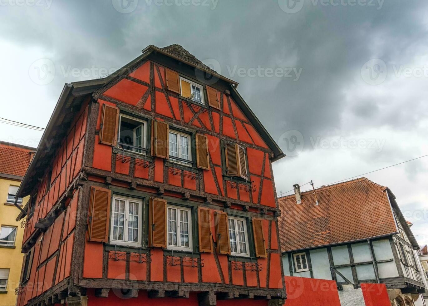 à colombages Maisons dans obernai village, Alsace, France photo