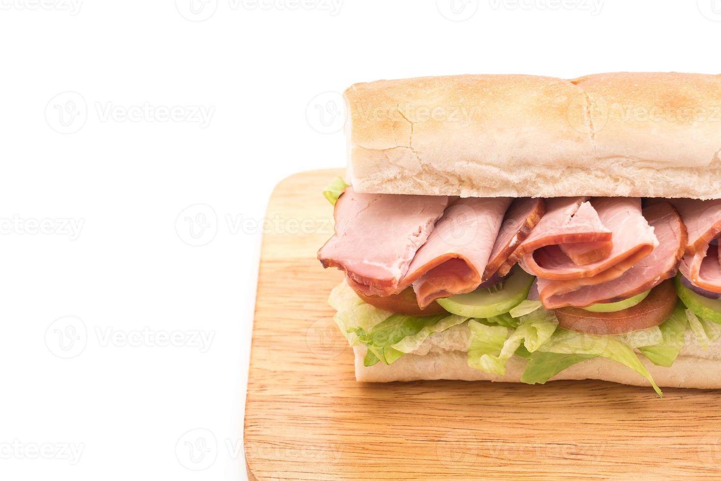 sandwich sous-marin jambon et salade photo