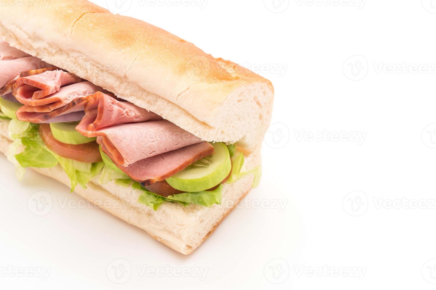 sandwich sous-marin jambon et salade photo