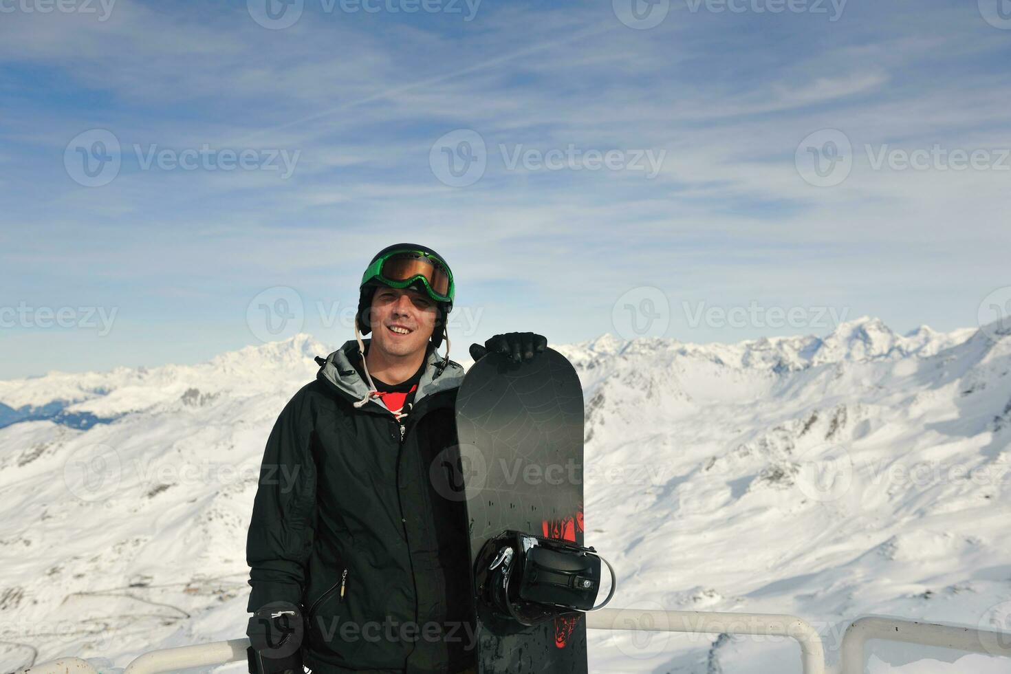 homme hiver neige ski photo