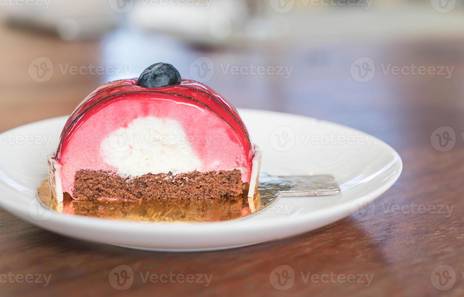 gâteau mousse framboise photo