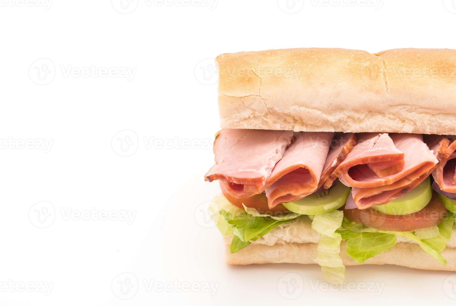 sandwich sous-marin jambon et salade photo