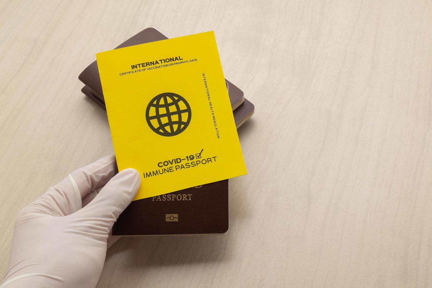 passeports vaccinaux comme preuve que le titulaire a été vacciné photo