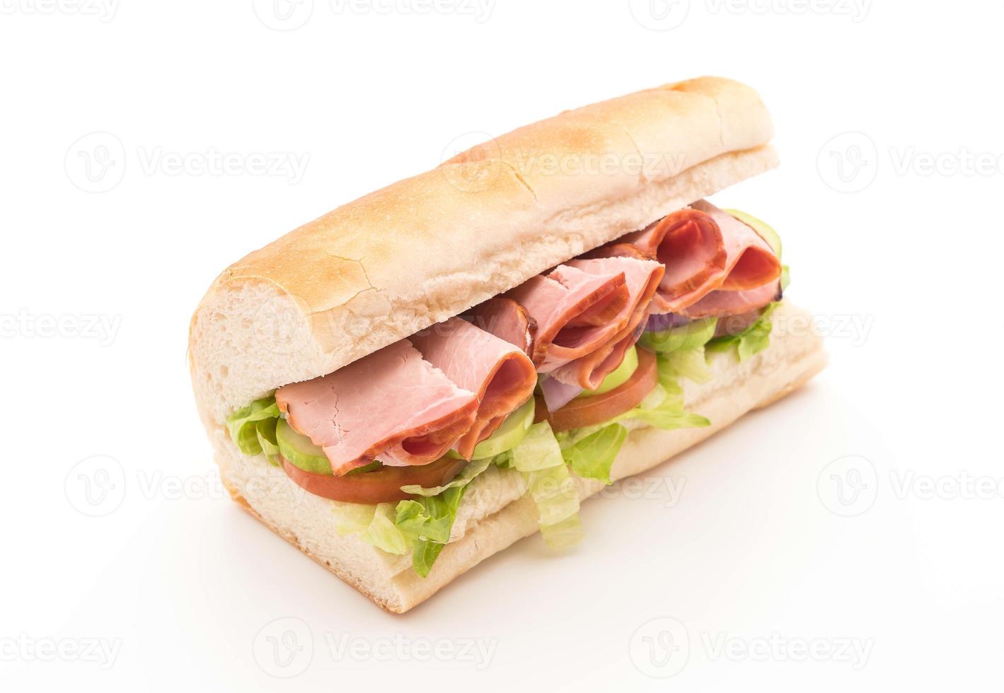 sandwich sous-marin jambon et salade photo