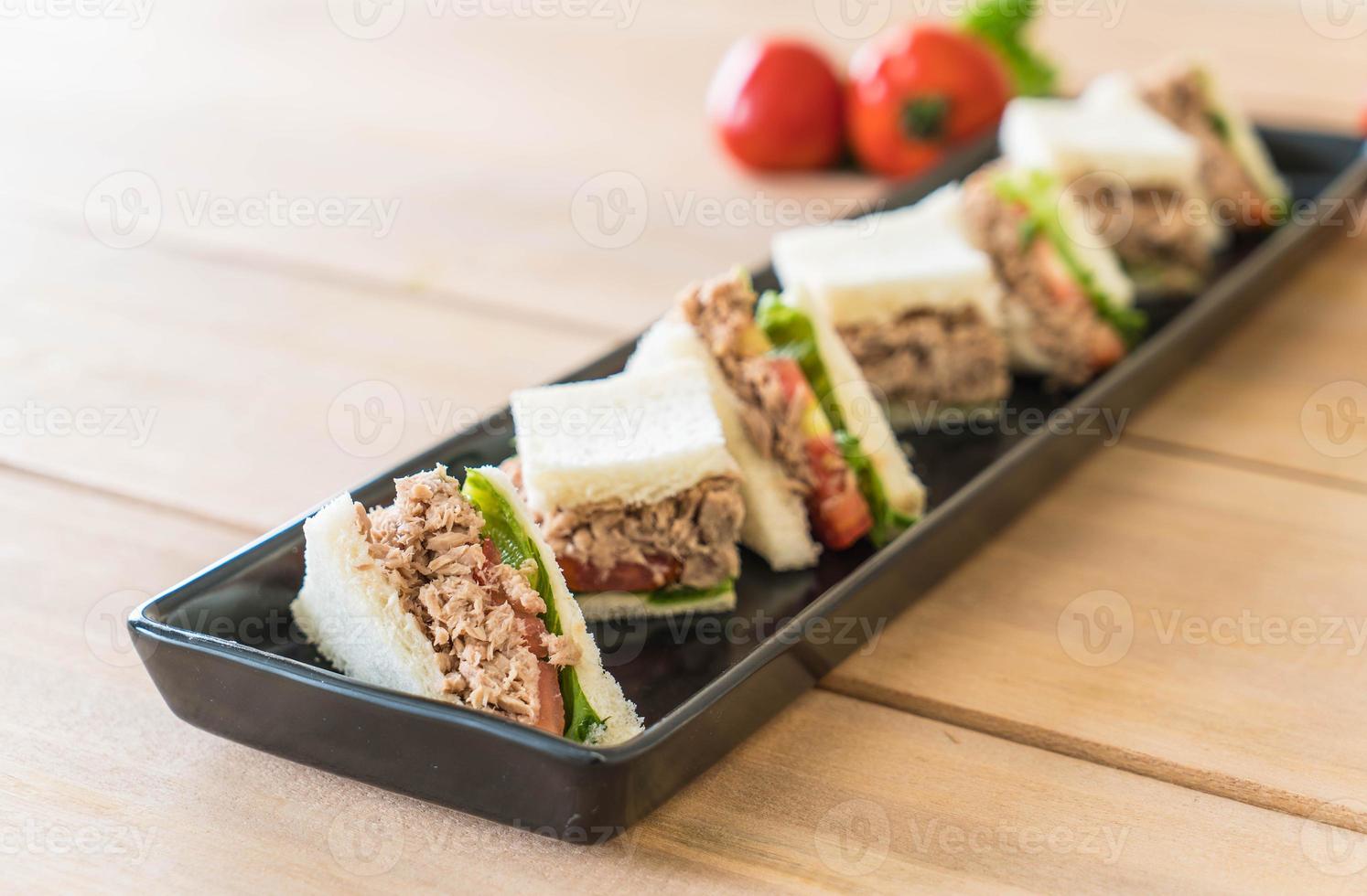 sandwich au thon sur la table photo