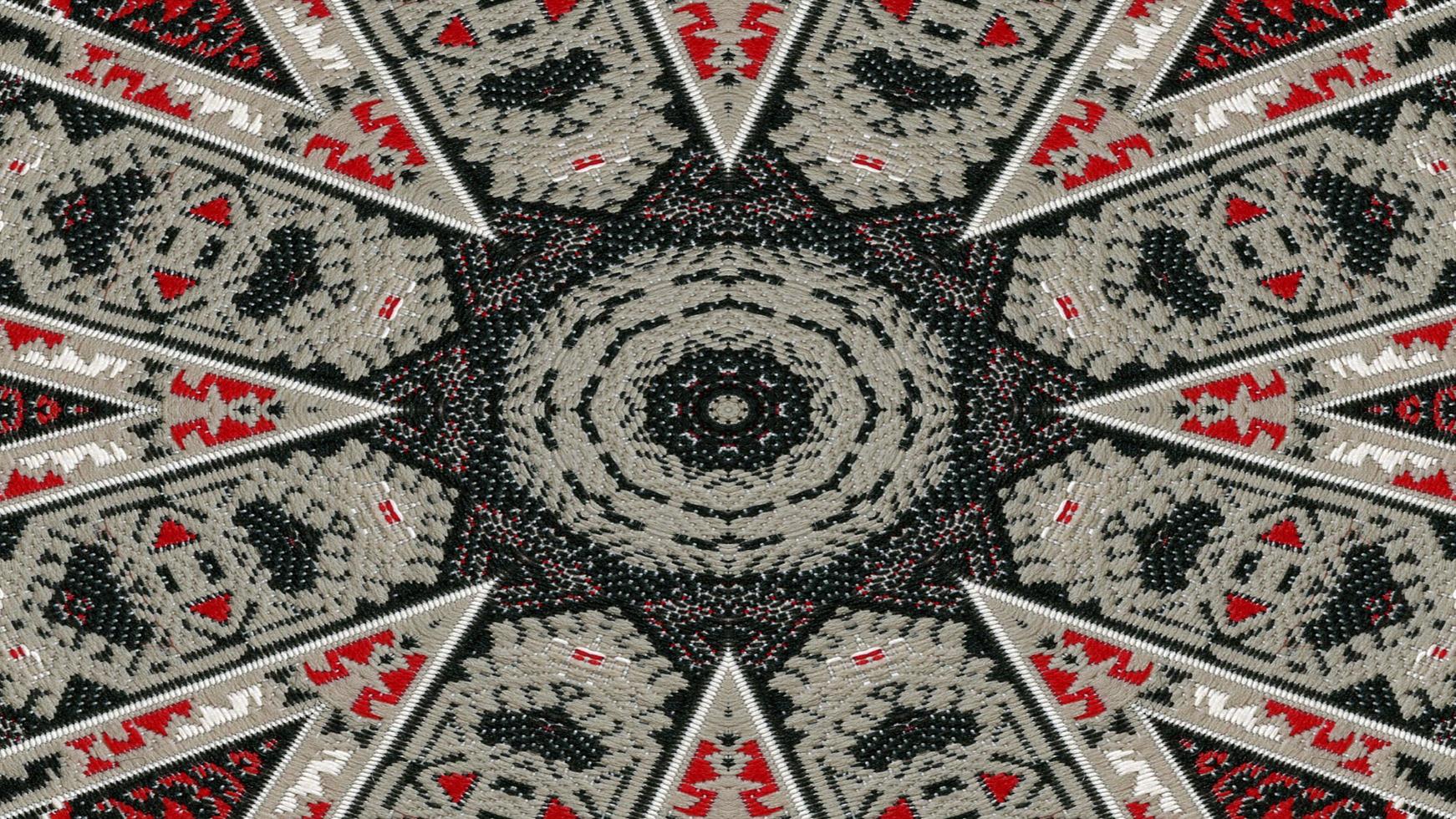 kaléidoscope de tapis ethnique authentique photo