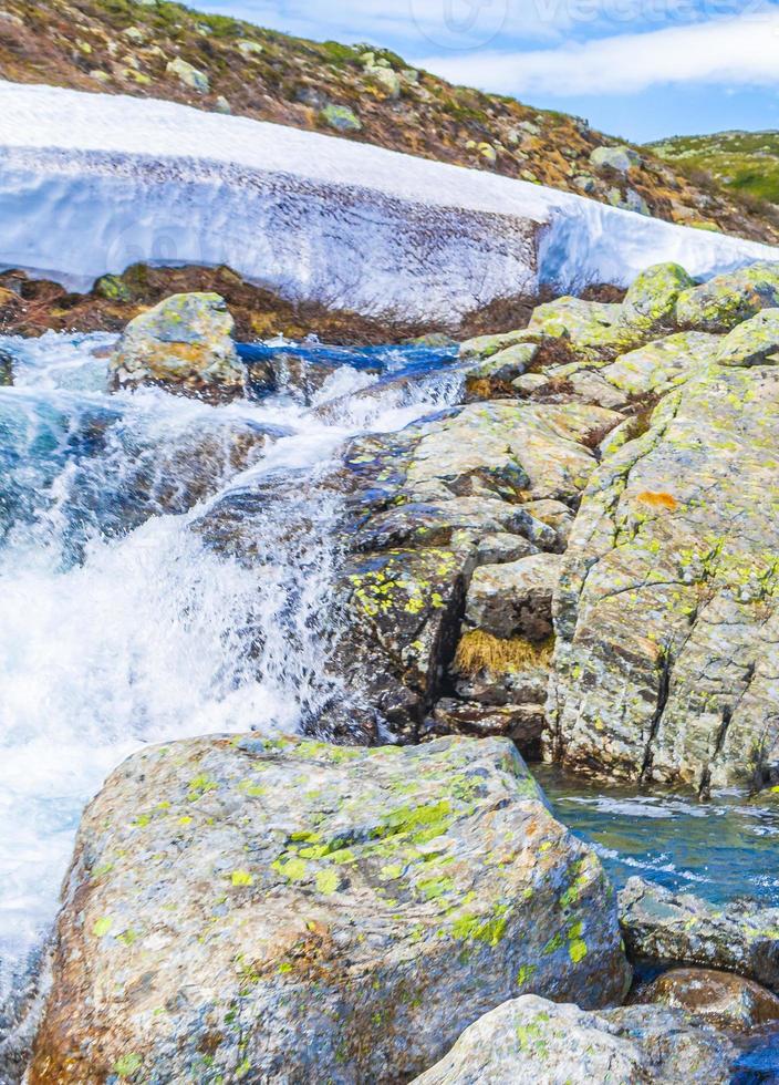 belle rivière storebottane au lac vavatn, hemsedal, norvège photo