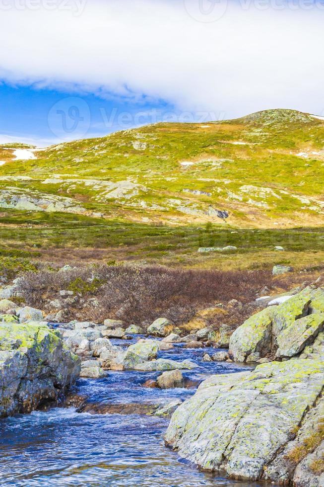 belle rivière storebottane au lac vavatn, hemsedal, norvège photo