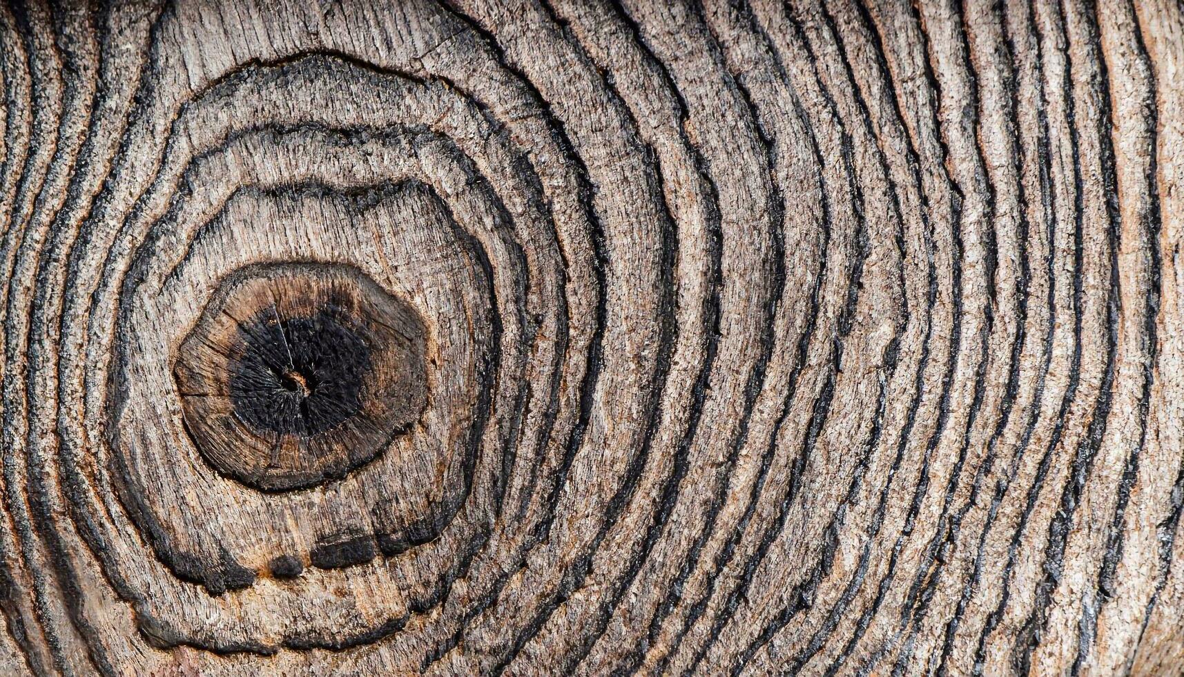 Journal proche en haut en bois arrière-plan, macro photo de arbre tranche, noir et blanc photo