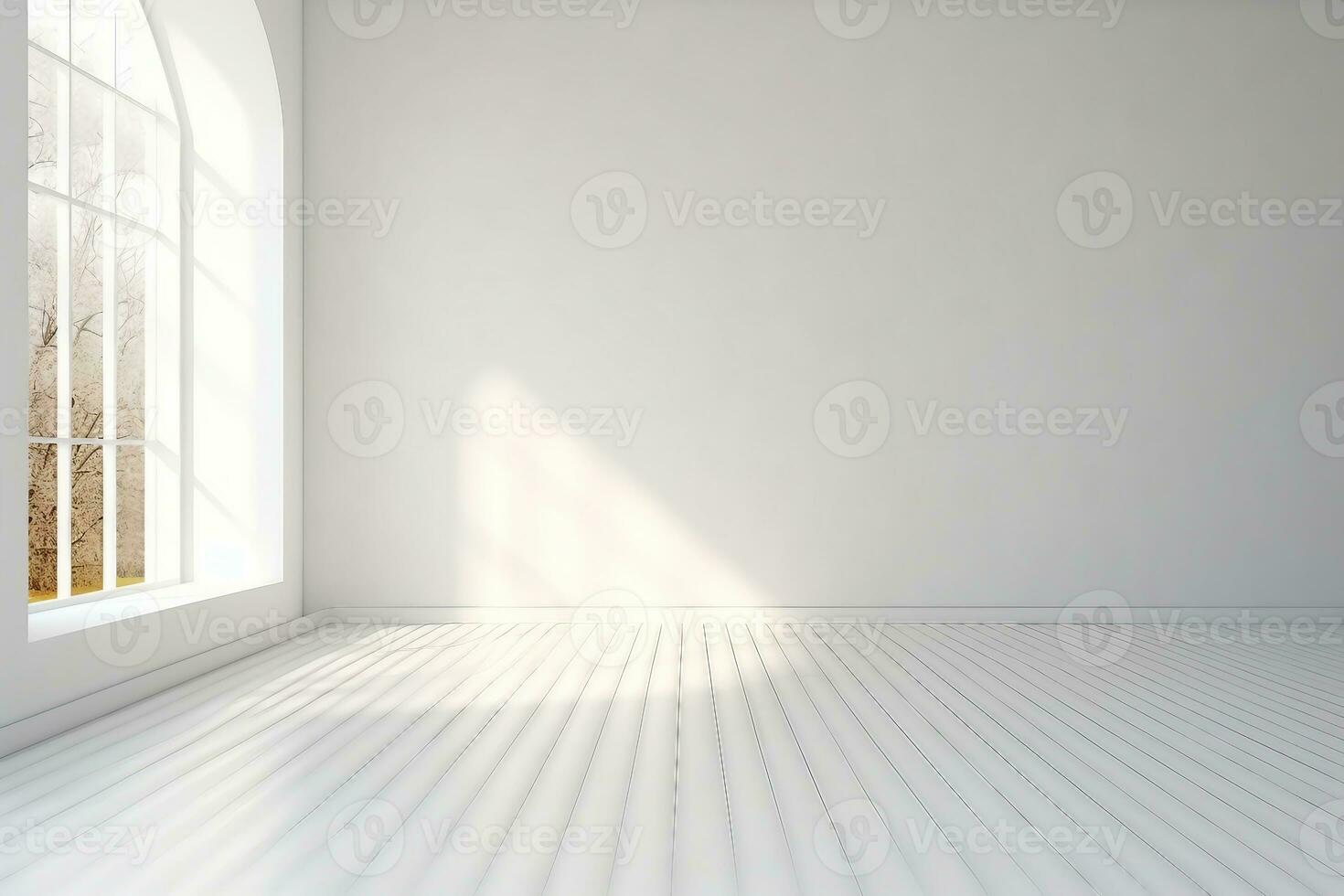 minimal style intérieur pièce avec blanc mur .3d le rendu. génératif ai. photo