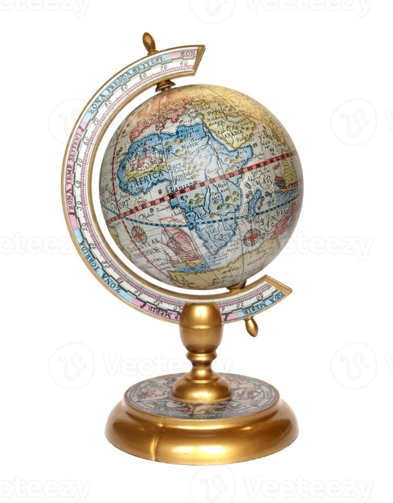 globe isolé sur blanc photo