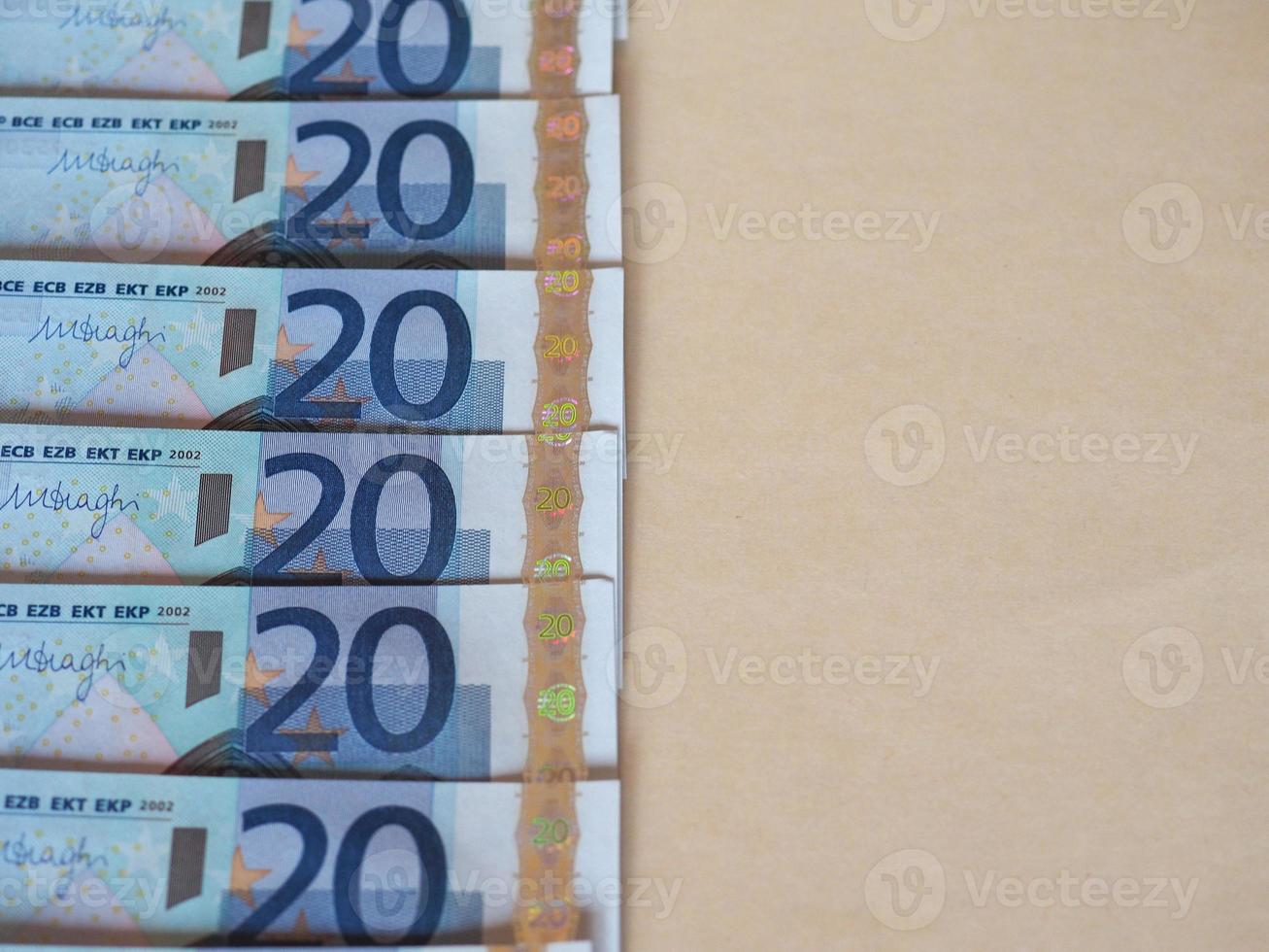 euro eur notes, union européenne ue avec espace de copie photo