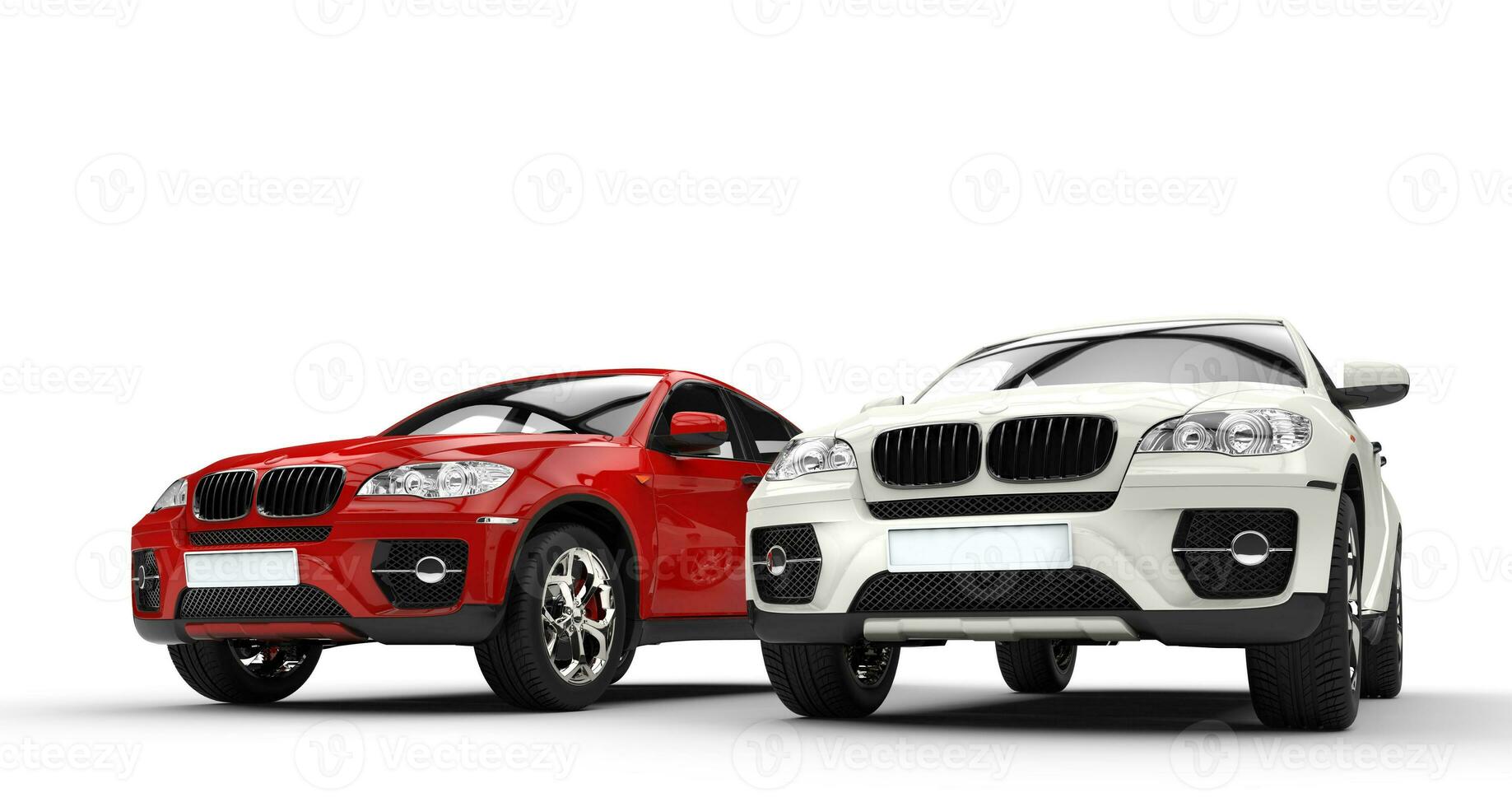 rouge et blanc suv photo