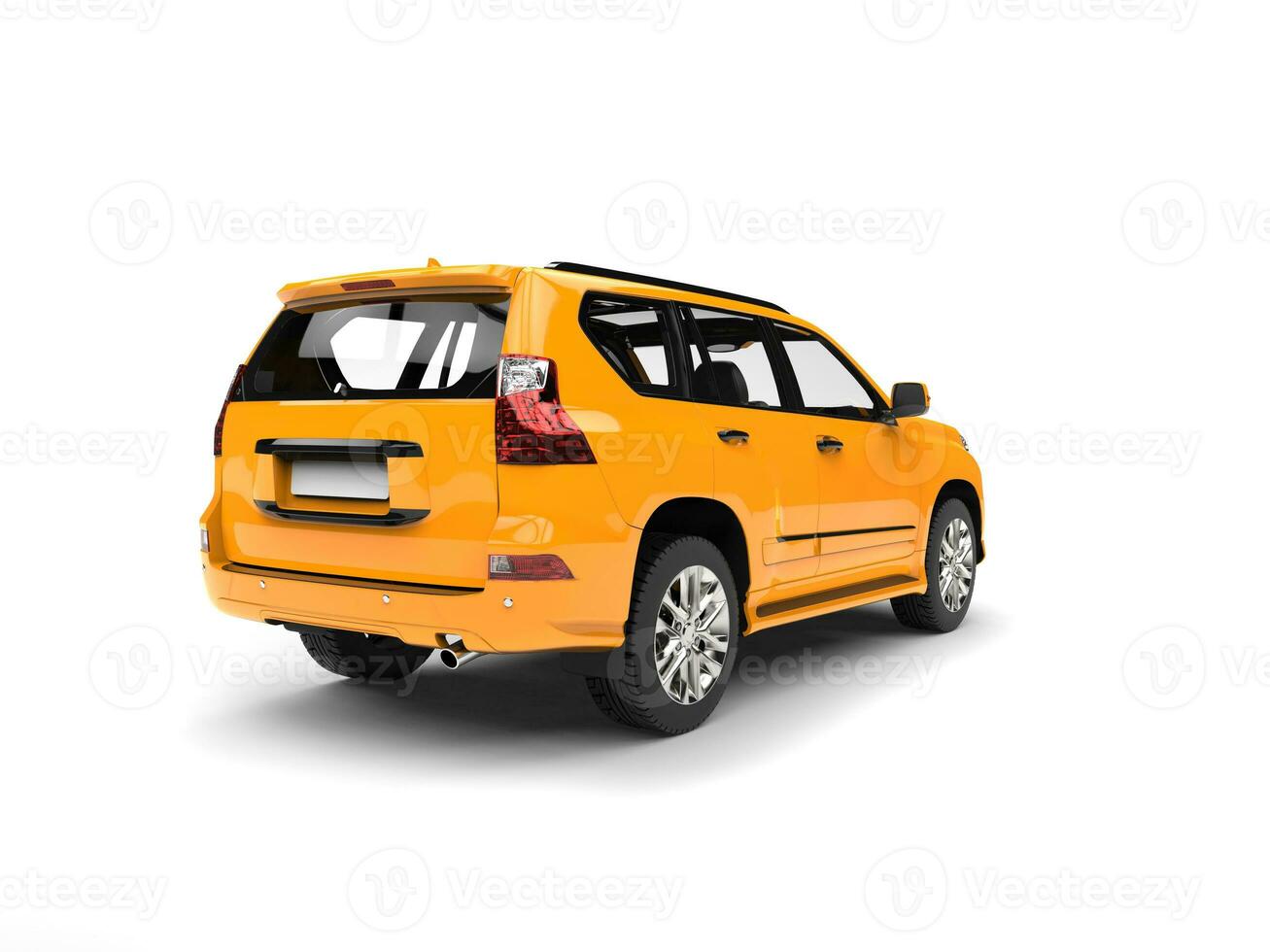 d'or Jaune moderne suv - studio coup - retour vue photo