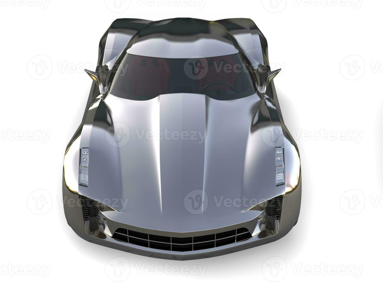 magnifique métallique super des sports concept voiture - Haut vers le bas de face vue photo