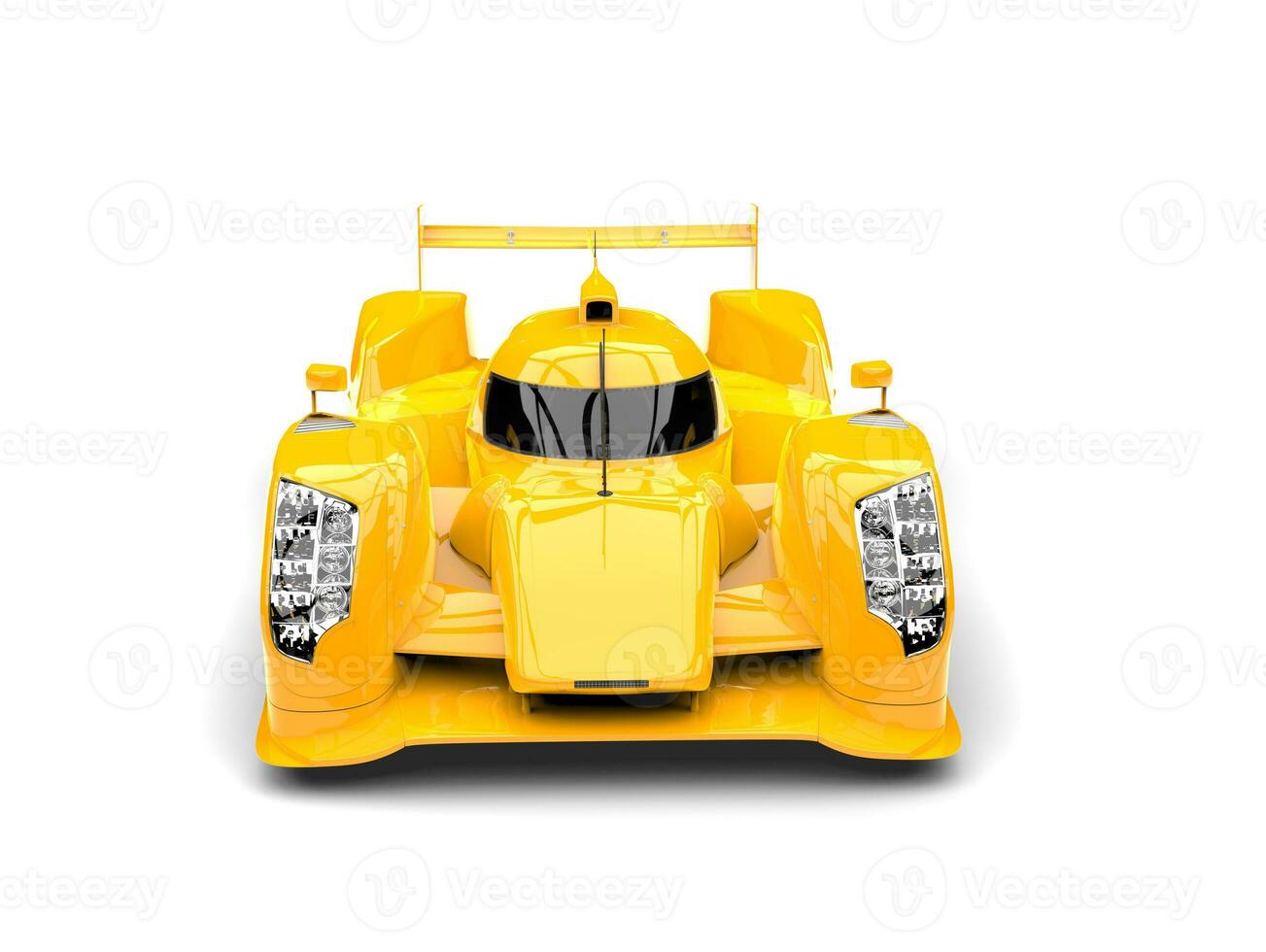 ambre Jaune moderne super course voiture - Haut vers le bas de face vue photo