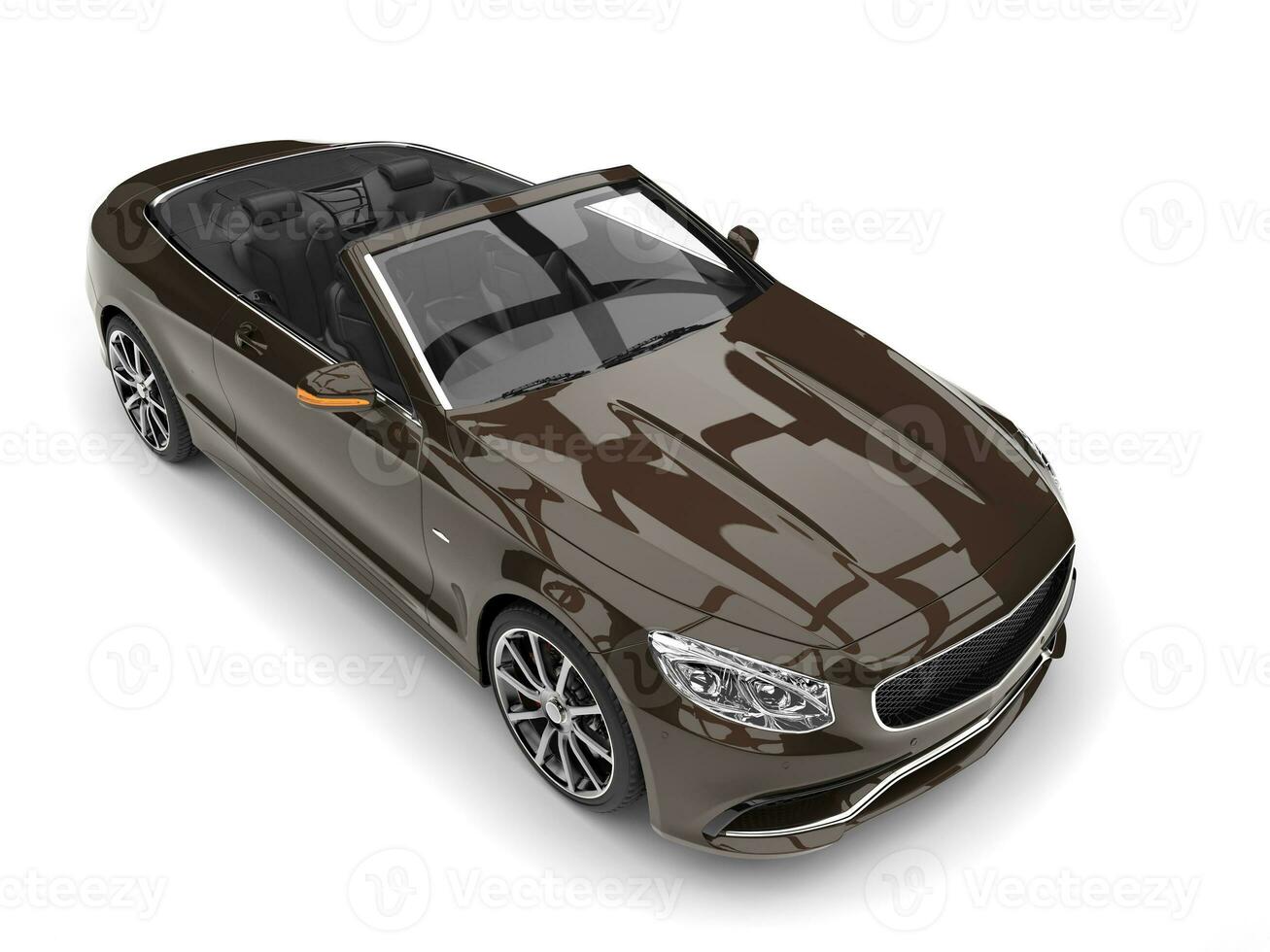 foncé Chocolat marron convertible voiture - Haut vers le bas vue photo