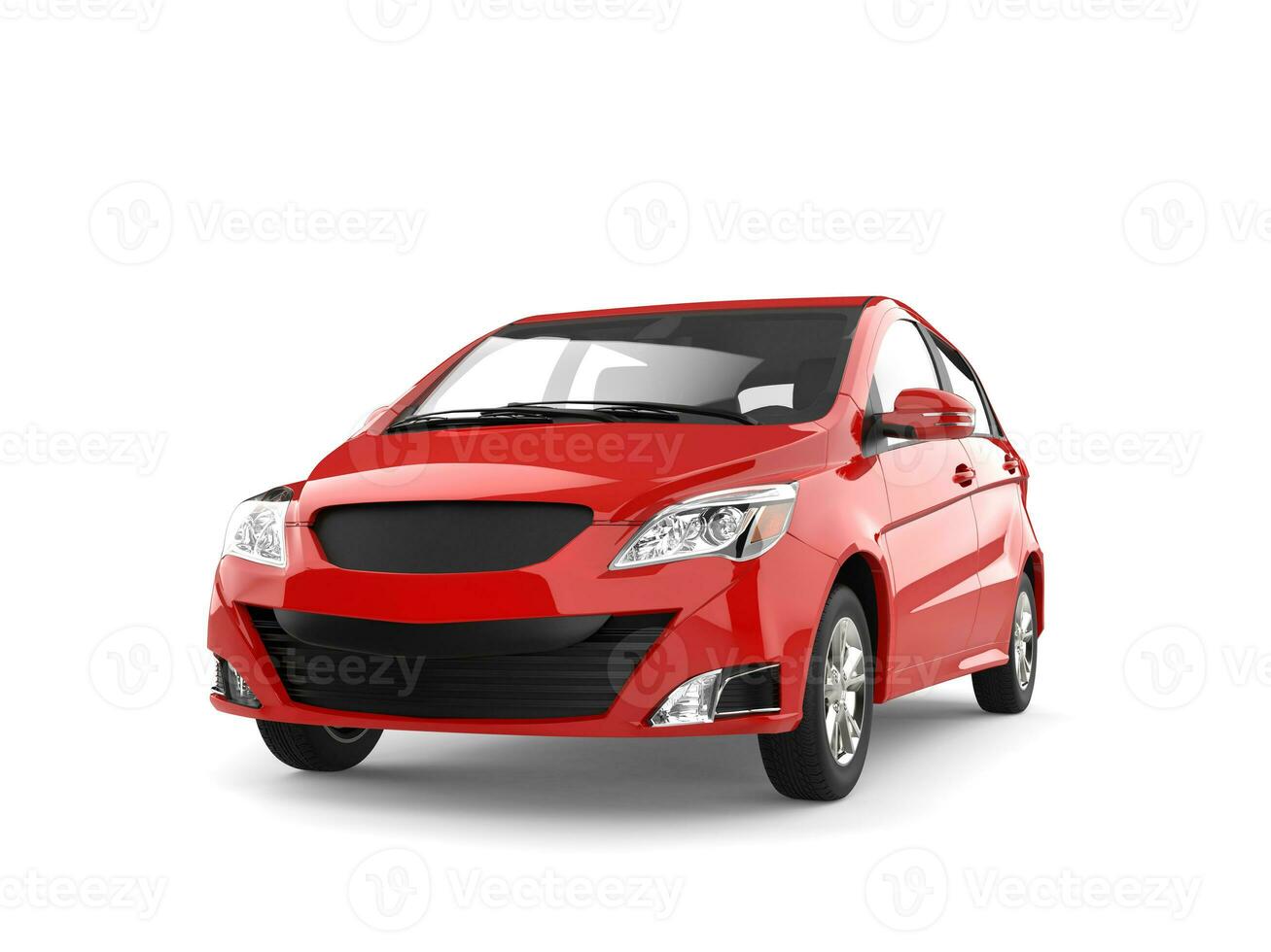 brillant rouge moderne compact voiture - beauté coup photo
