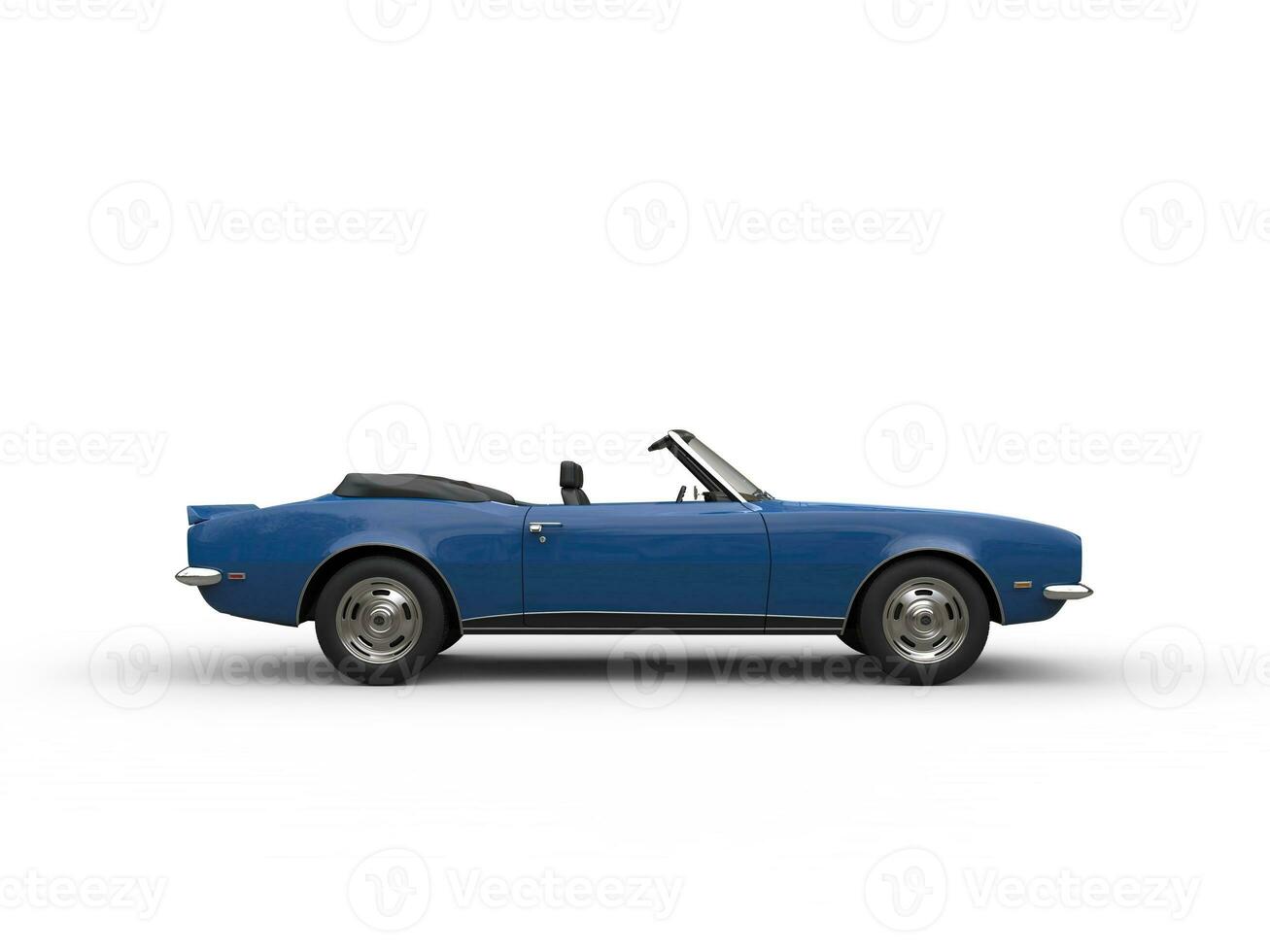 ancien bleu convertible muscle voiture - côté vue photo