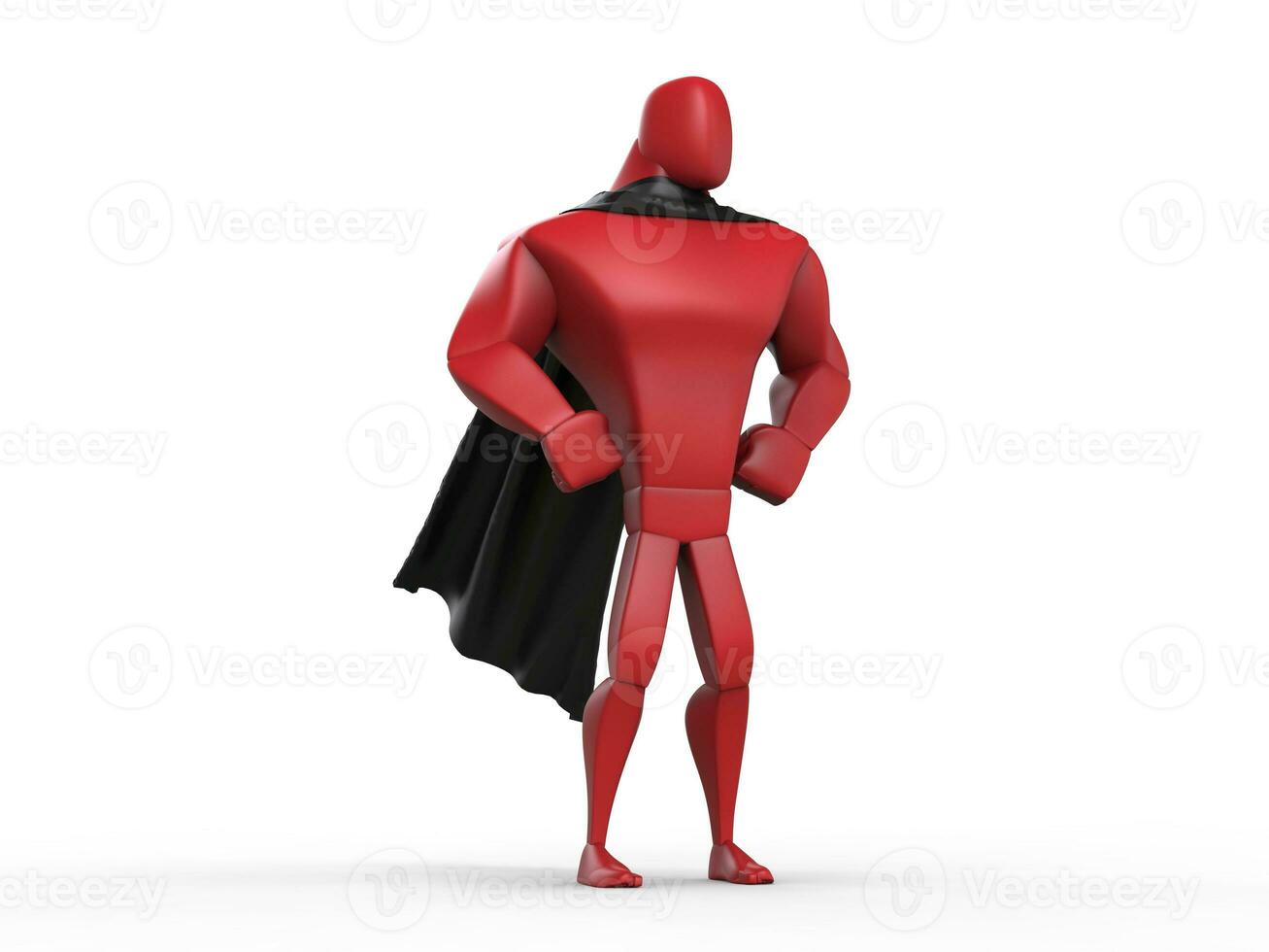 rouge super-héros avec noir cap photo