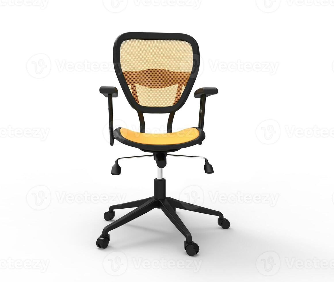 Orange Bureau chaise de face vue photo