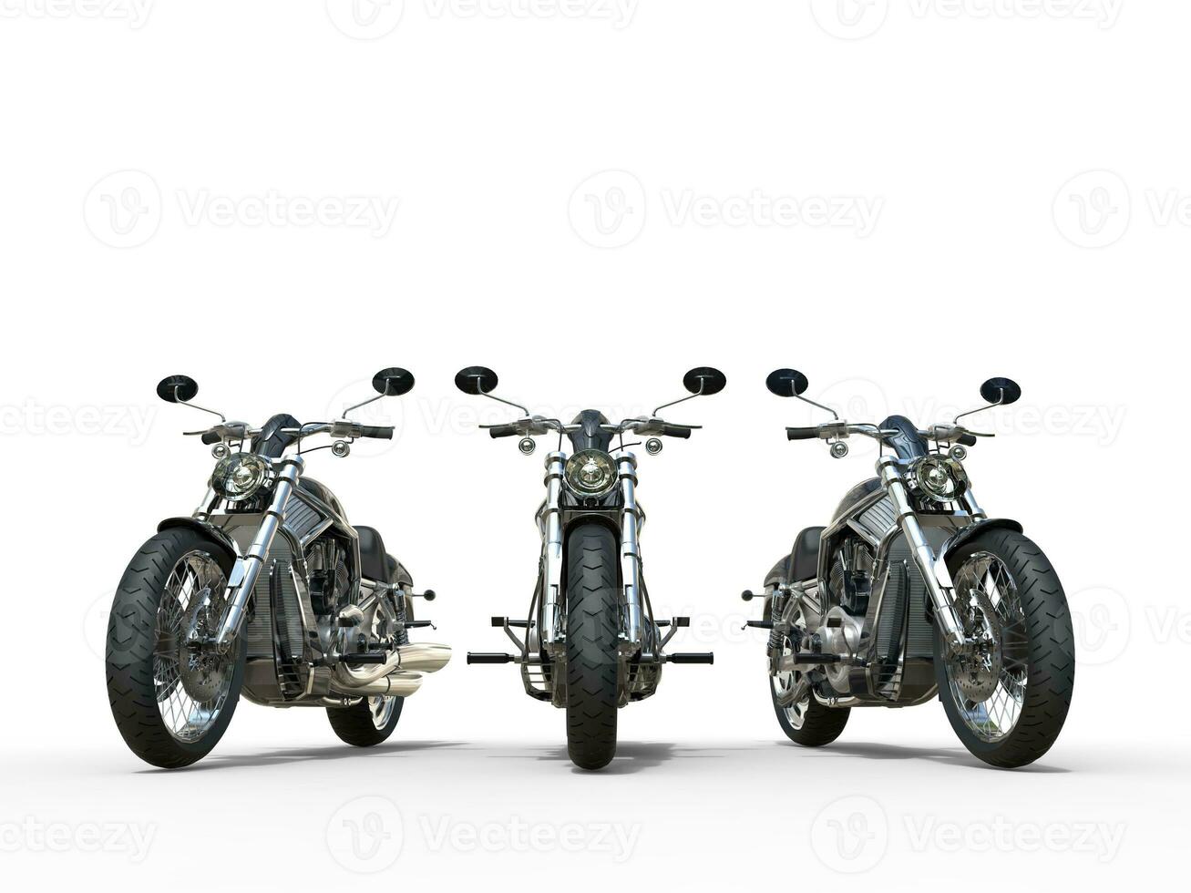 Trois impressionnant ancien motocyclettes photo