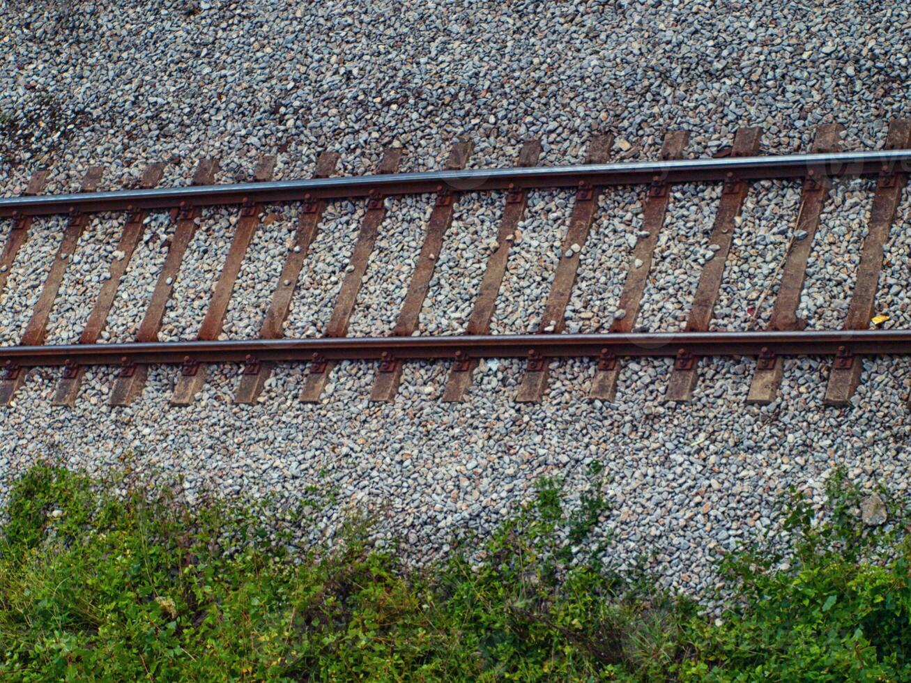 vieux train des pistes par le les bois photo