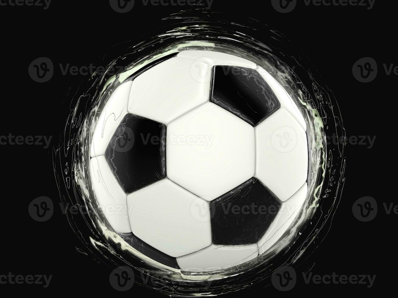 football Balle - étrange mouvement orbite les sentiers photo