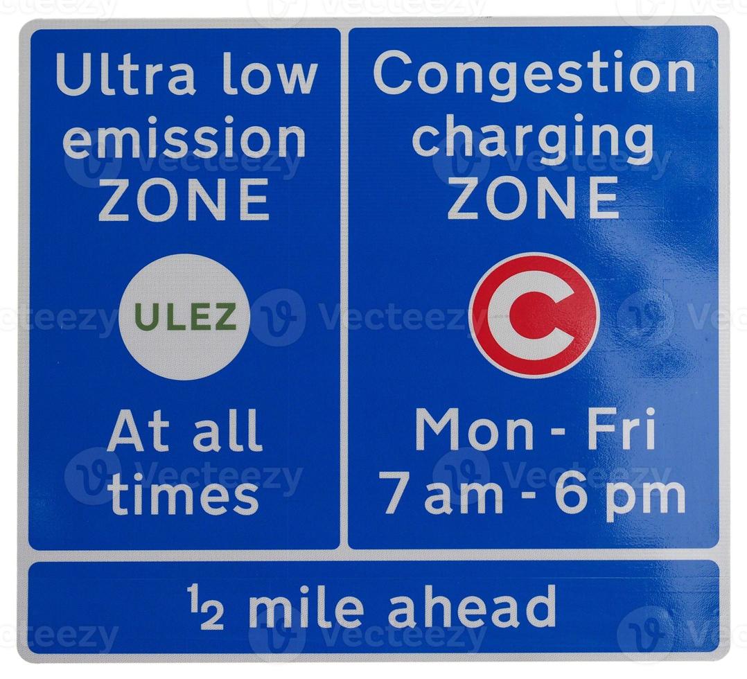 zone ulez à très faibles émissions et zone de péage urbain c photo