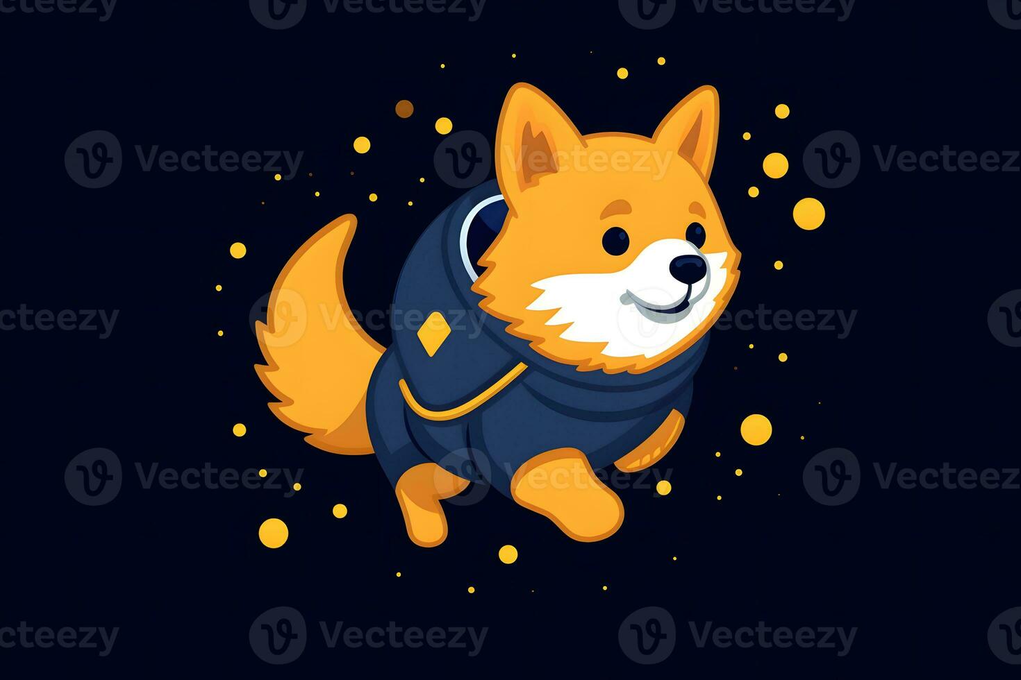 mignonne corgi chien astronaute. neural réseau ai généré photo