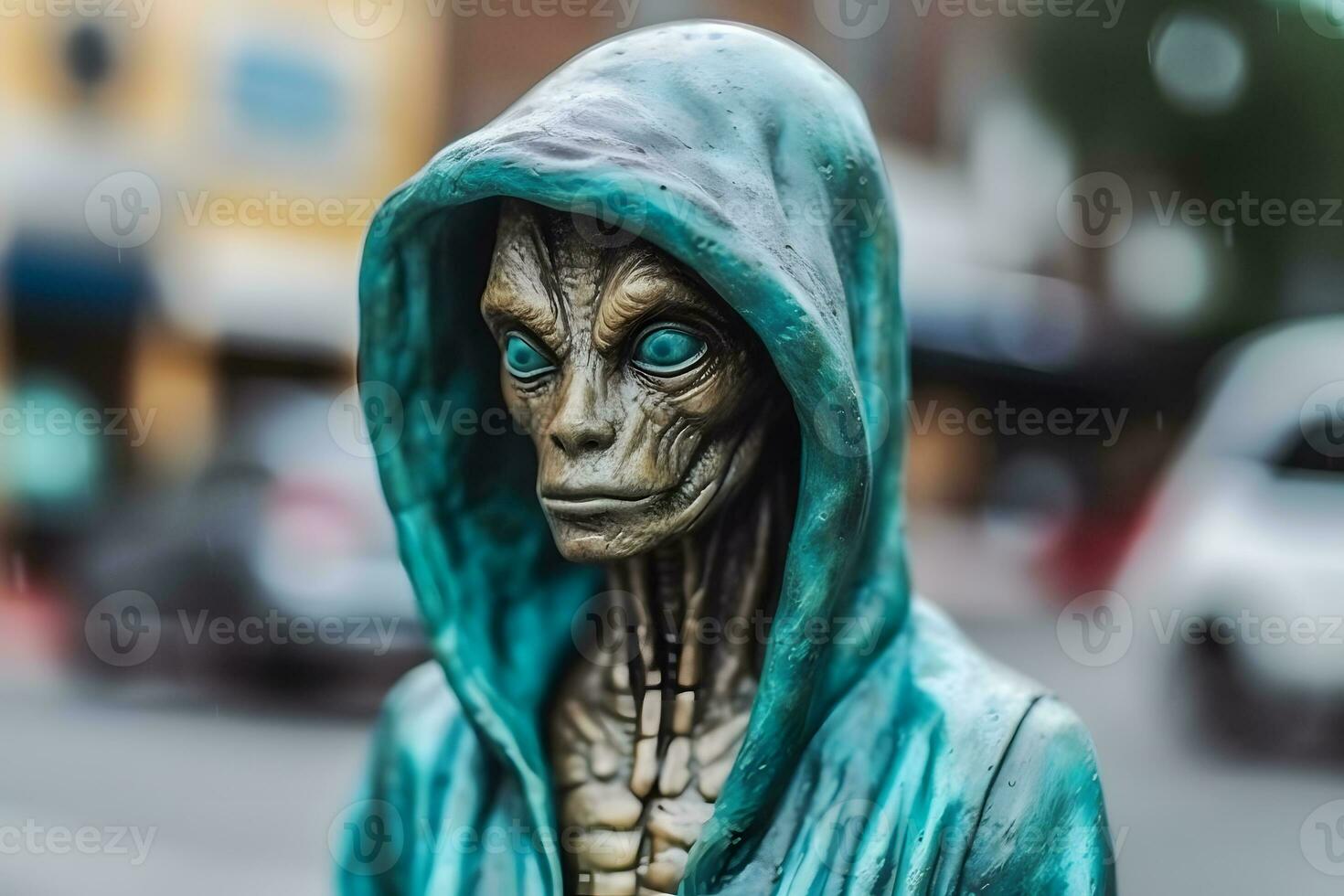 reptilien humanoïde. reptiloïde. neural réseau ai généré photo