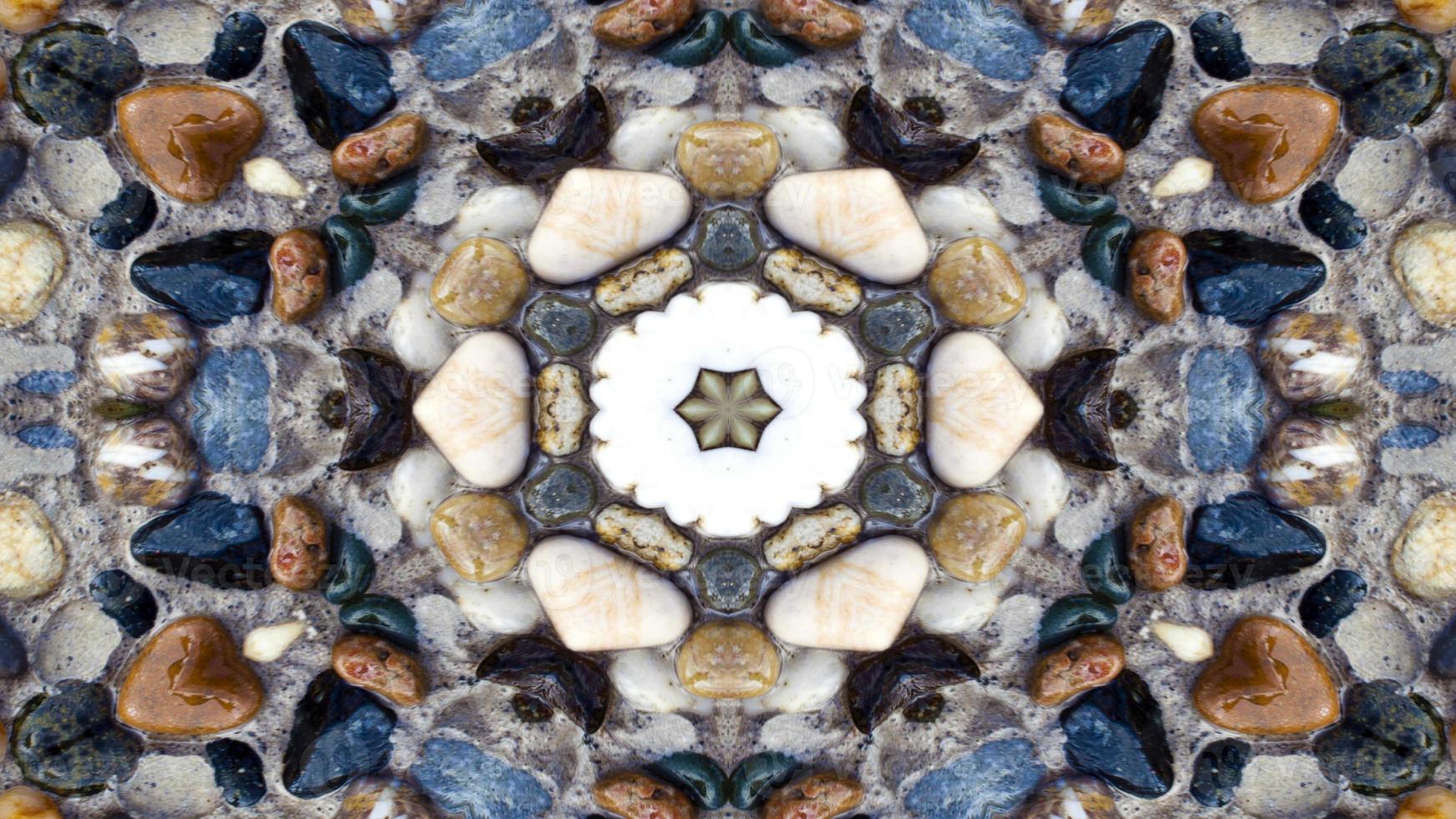 Kaléidoscope de pierres colorées abstraites photo