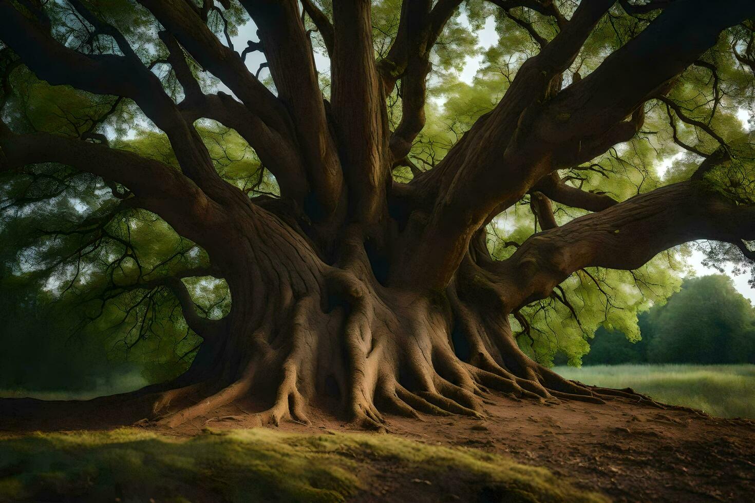 le géant chêne arbre par James McCormick. généré par ai photo