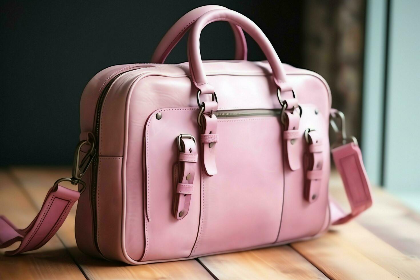 magnifique élégance et luxe mode femmes Sac à main ou bourse. une charme femelle cuir main fabriqué sac concept par ai généré photo