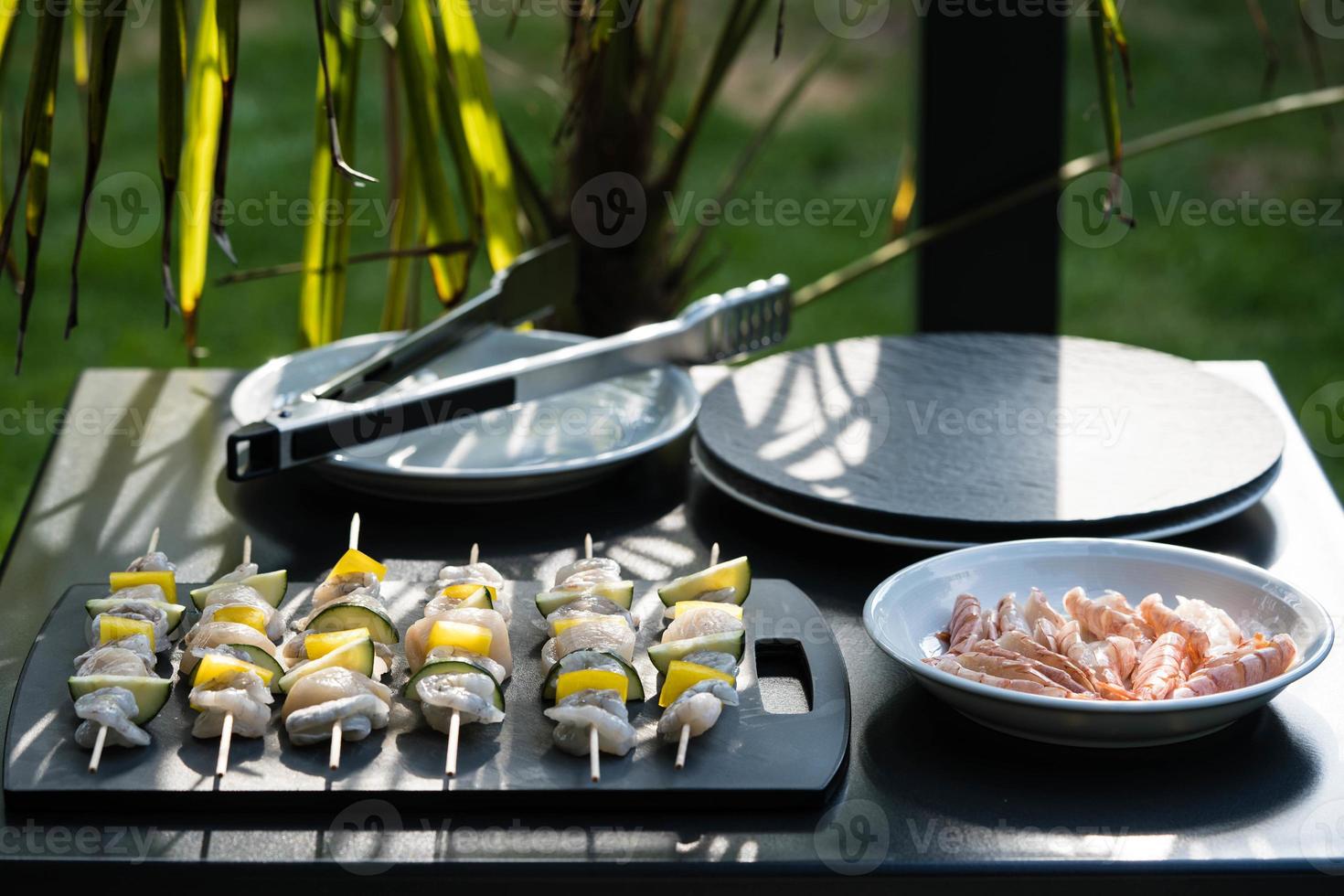 fruits de mer marinés méditerranéens à griller photo