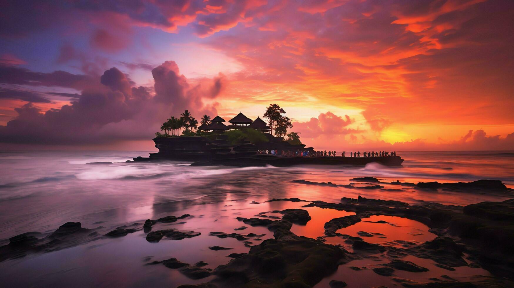 ancien pura ulun danu bratan, besakih ou célèbre hindou temple et touristique dans bali île à lever du soleil concept par ai généré photo