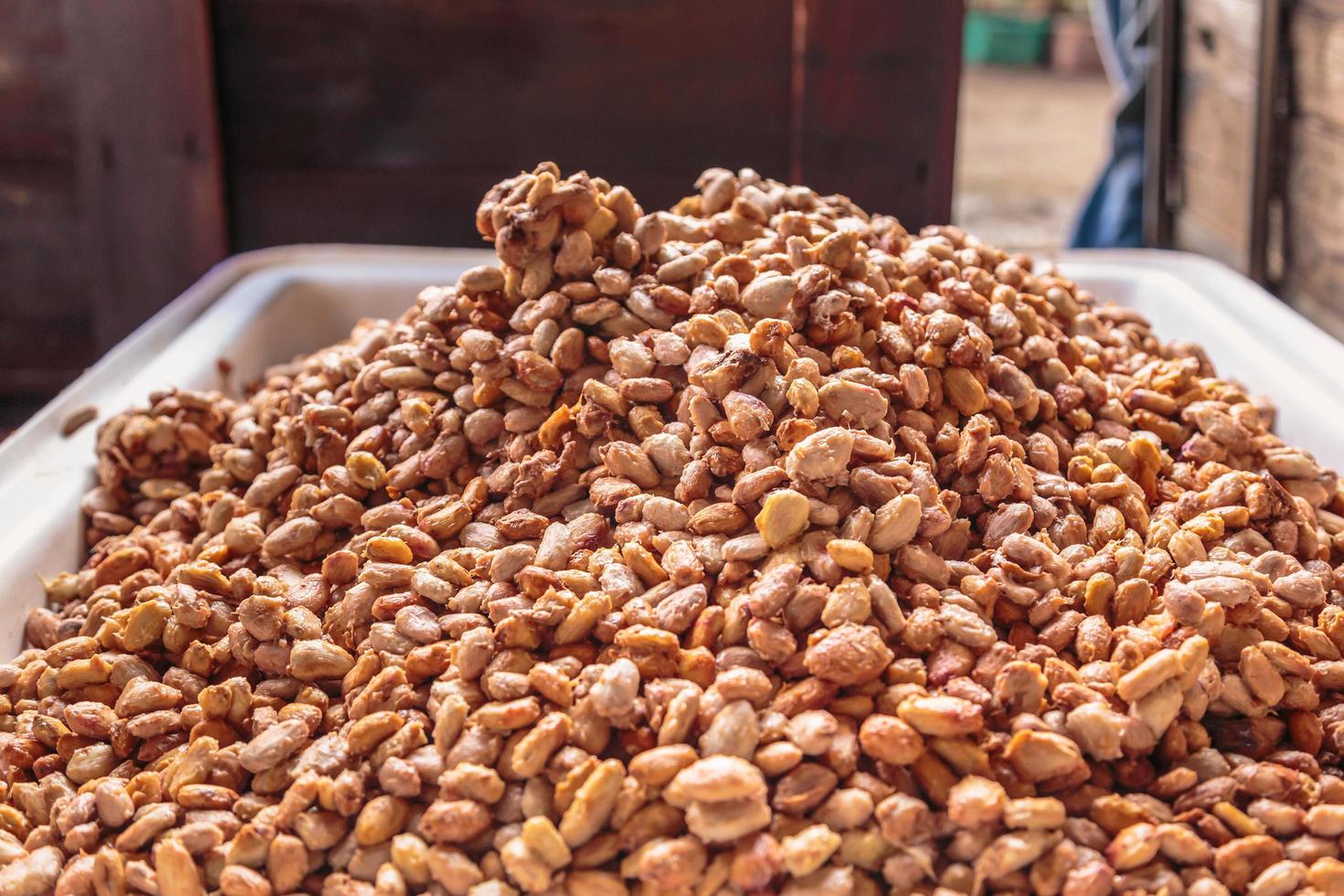 fèves de cacao fraîches pour la fermentation photo