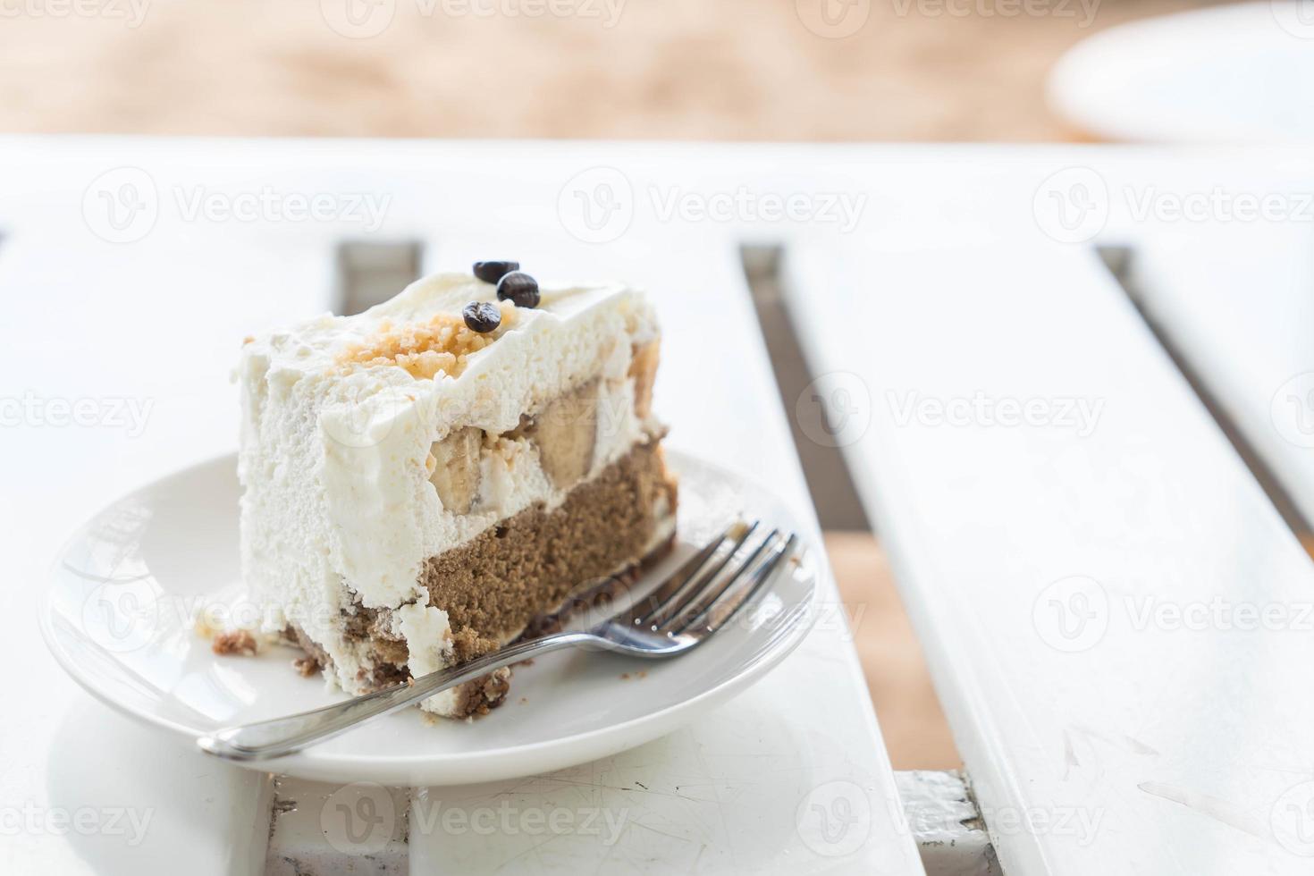 gâteau banoffee sur plaque photo