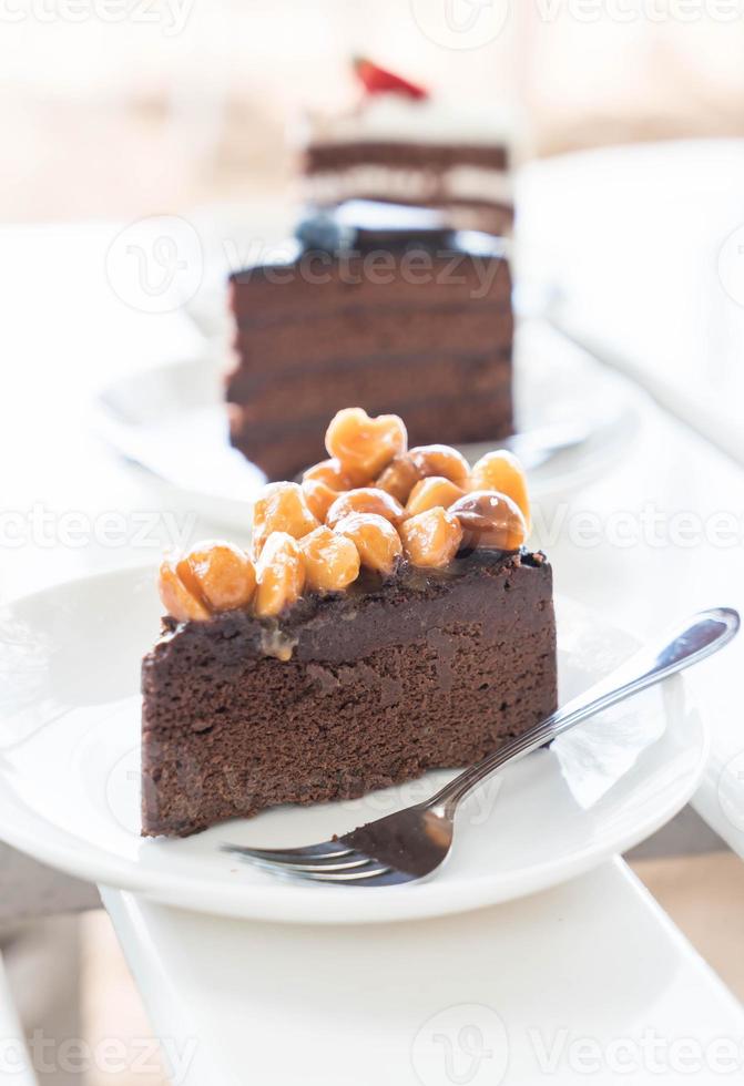 gâteau au chocolat macadamia photo