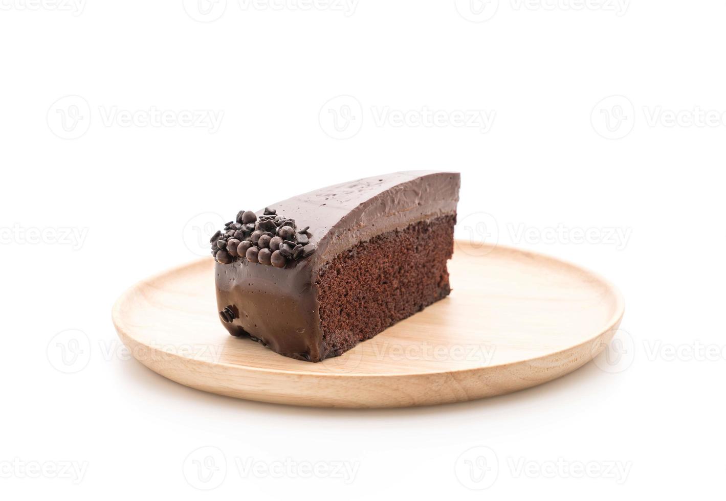 gâteau au chocolat sur fond blanc photo